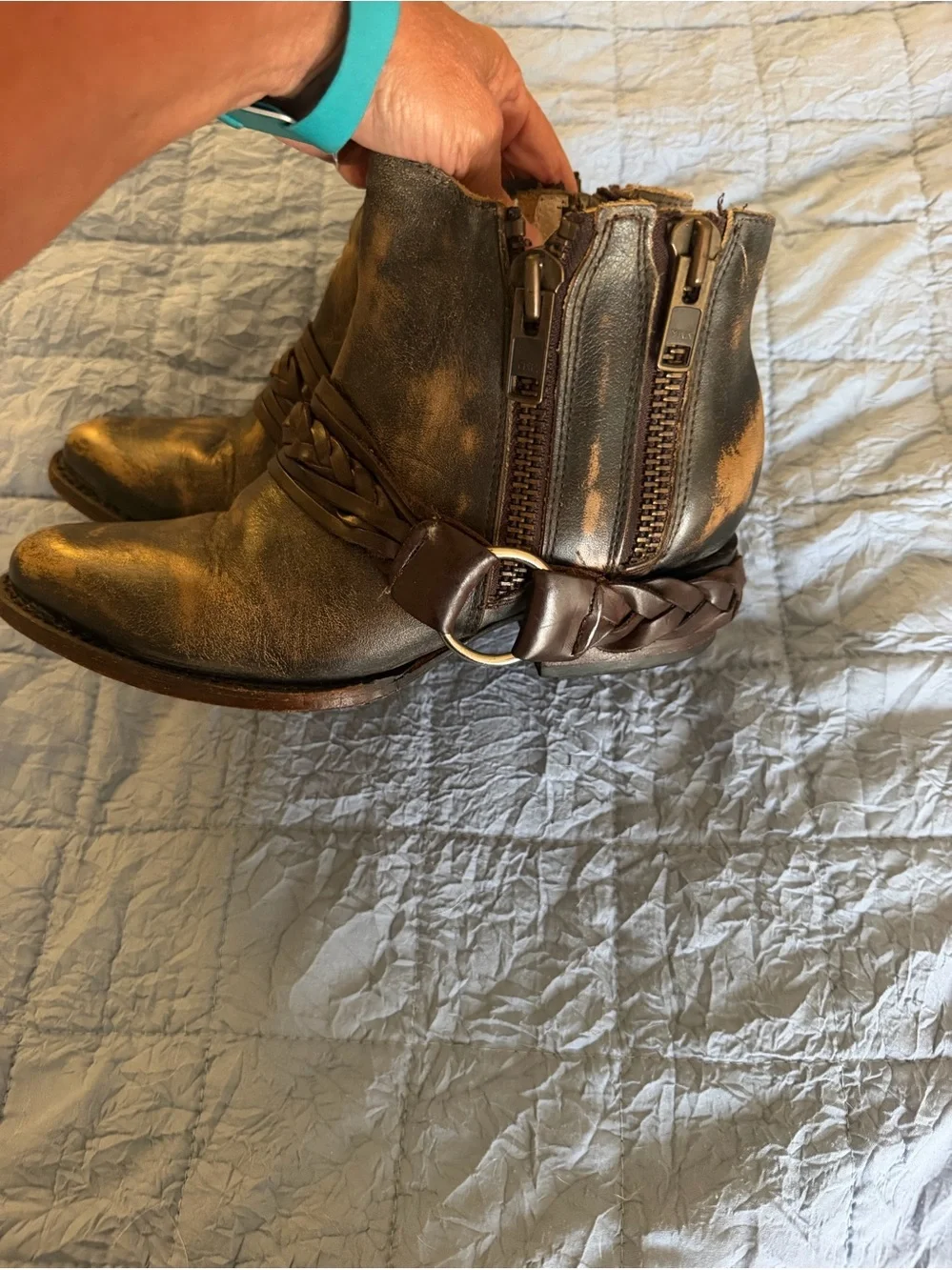 Freebird by Steven Distressed Clash Booties Women’s Size 8
